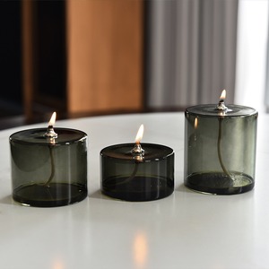 <span class=keywords><strong>Lampe</strong></span> à <span class=keywords><strong>huile</strong></span> en verre ronde à rayures colorées créative 56H, ornements de <span class=keywords><strong>chandelier</strong></span>, style simple et moderne, <span class=keywords><strong>lampe</strong></span> à ghee sans fumée pour la maison et le bureau - Product Image 1