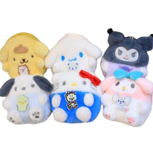 10 सेमी 4 इंच कुरूमी किटी लूश सिक्का पर्स सस्ते प्रचार उपहार, क्लैव मशीन के लिए कीचेन खिलौने - Product Image 6