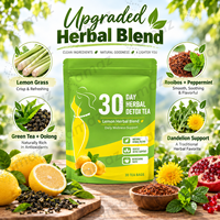 Sachets de thé bien-être aux herbes et au citron de marque privée pour le soutien du métabolisme et l'équilibre digestif quotidien, 30 sachets, fabricant OEM ODM