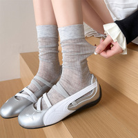 Chaussettes courtes pour femmes, couleur unie, tricotées finement, respirantes, confortables au quotidien, décontractées, polyvalentes pour l'été