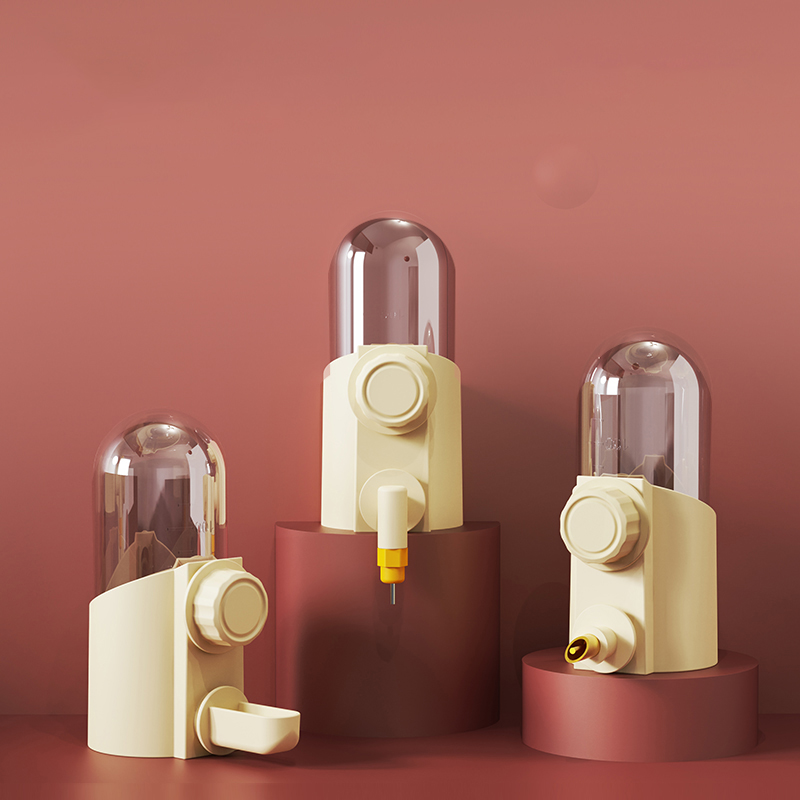 hanging parrot seed water cup clear