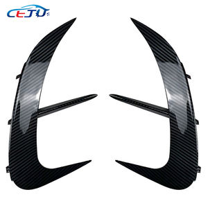 Parachoques trasero de coche con aspecto de carbono ABS negro brillante, rejillas de ventilación laterales para <span class=keywords><strong>Mercedes</strong></span> Benz Clase C W206 C200 C300 <span class=keywords><strong>C43</strong></span> C63 <span class=keywords><strong>2022</strong></span>-2025 - Product Image 4