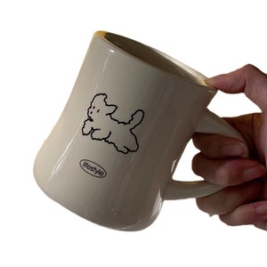 Taza de <span class=keywords><strong>Café</strong></span> Desechable de Cerámica con Diseño de Perrito de Dibujos Animados, Estilo Coreano, para Celebridades de Internet, Linda, Apta para Microondas y Lavavajillas, para Fiestas - Product Image 5