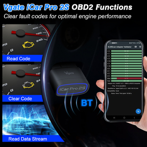 Vgate iCar Pro 2 S <span class=keywords><strong>ELM327</strong></span> v2.3 bt5.3 không dây có thể xe buýt xe đọc mã OBD2 máy quét hỗ trợ chẩn đoán xe năng lượng mới - Product Image 3
