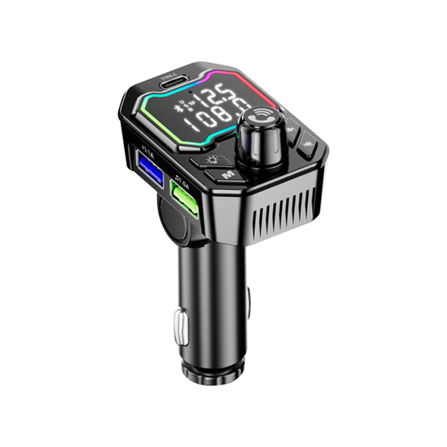 QC3.0 & Type-C PD 15W Wireless Bluetooth FM Car Adapter