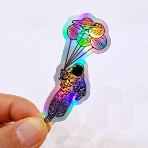 Hojas Holográficas Autoadhesivas Resistentes a los Rayos UV, Adhesivo de PVC Limpio con Diseño de Anime, Etiqueta Personalizada con Logotipo, Adhesivos de Vinilo Cortados a Troquel - Product Image 1