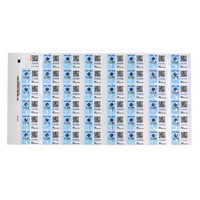 Étiquettes adhésives en papier synthétique personnalisées anti-contrefaçon, sensibles à la chaleur, changeant de couleur, avec code QR à gratter, holographiques 3D