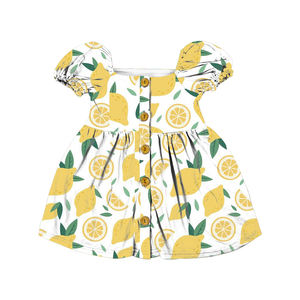 Robe d'été Yiwu Yiyuan Garment White Daisy pour bébé fille, enfant, jeune fille, robe chemise boutonnée, boutique de robes pour enfants - Product Image 4