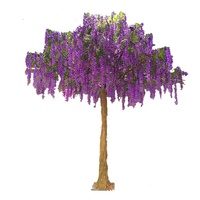 Arbre à fleurs de glycine ornemental pour événement de mariage Décoration d'arbre à fleurs blanches