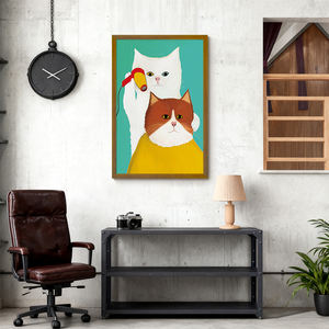 Arte <span class=keywords><strong>de</strong></span> <span class=keywords><strong>dibujos</strong></span> <span class=keywords><strong>animados</strong></span> <span class=keywords><strong>japoneses</strong></span> gato divertido peluquería pared arte pintura moderna sala <span class=keywords><strong>de</strong></span> estar niños habitación decoración póster pared pintura - Product Image 2