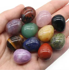 Wholesale 20mm Healing Stones Crystal Yoni Crystal Carved Egg Multiple Materials Crystal Carved Egg For Decoration