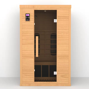 Calentador de panel de carbono para sala de <span class=keywords><strong>sauna</strong></span> infrarroja de tamaño de 2 personas con vidrio de <span class=keywords><strong>luna</strong></span> creciente - Product Image 4
