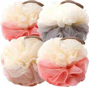 Lightweight 50g Long Simple Exfoliating <b>Shower</b> Puffs Colorful Customized PE Ball Loofah <b>Sponge</b> Certified Bath <b>Sponge</b> - Product Image 1