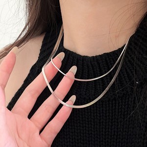 Collar Yinruitai de Plata de Ley S925 con Cadena de Espina de Serpiente, Geométrico, Minimalista, para Uso Diario - Product Image 1