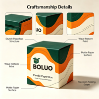Boîte cadeau en papier de luxe pour bougie, emballage cadeau en papier personnalisé pour bougie