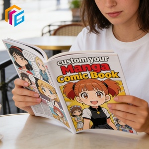 Factory Custom Printed High Quality Hardcover Perfect Binding <strong>Full</strong> Color Comic Book Manga Books With Logo Printing - Product Image 2