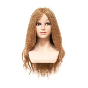 Capelli Formazione Mannequin Testa Femminile Di Curling Professionale Parrucchiere Pratica Testa 70 centimetri di Lunghezza Con Spalla