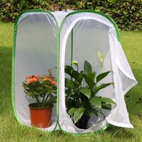 Cage pliable pour animaux de compagnie à motif solide avec fermeture à glissière Cage à insectes et filet à papillons pour insectes pour les propriétaires d'animaux domestiques