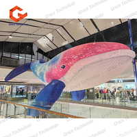 Modèles de dauphins gonflables LED personnalisés, décoration d'événements, dauphins gonflables suspendus pour les festivals d'art