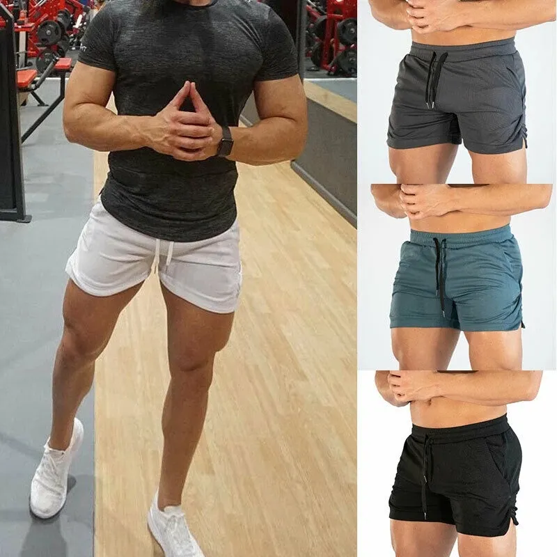 Erkekler spor eğitimi şort egzersiz spor rahat giyim spor koşu şort erkek kısa pantolon yüzmek mayo Beachwear erkek şort