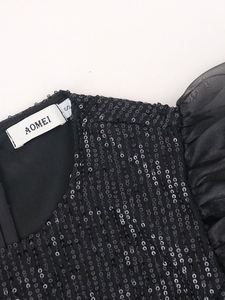 BH704 S to 5XL Women <strong>Sexy</strong> Plus Size <strong>Sequined</strong> Party Evening Mesh <strong>Dress</strong> - Product Image 4