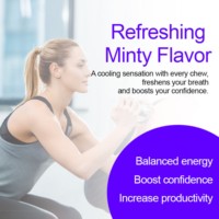 Supplément alimentaire énergétique pour adultes de marque propre Chewing-gum aromatisé à la menthe Aide à stimuler l'énergie et la concentration