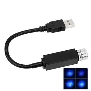 Lonvel Đèn Nội Thất Xe Hơi Màu Xanh Dương Lãng Mạn Có Thể Điều Chỉnh Đèn Chiếu Sao USB Đèn Ngủ Đèn Nóc Xe Hơi Di Động Trang Trí Cho Xe Hơi