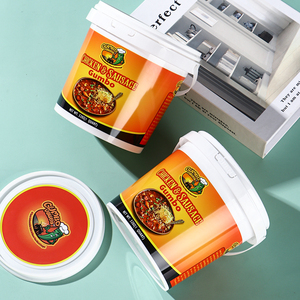 Contenedor de helado de plástico de grado alimenticio ecológico con logotipo personalizado desechable 100G 200g 500g 1000g contenedores de pared simple con tapas - Product Image 5