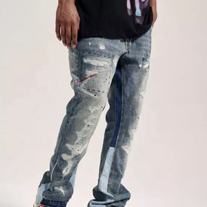 <span class=keywords><strong>Pantaloni</strong></span> tuta svasati da uomo distruggono <span class=keywords><strong>pantaloni</strong></span> <span class=keywords><strong>pantaloni</strong></span> Alones De Hombre <span class=keywords><strong>Jeans</strong></span> Graffiti vernice Splatter <span class=keywords><strong>pantaloni</strong></span> elastici da uomo - Product Image 6