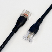 Aomei Abschließbarer Kupfer Stecker/Buchse IP67 Wasserdichtes PVC-Gehäuse 2-polig 250V 3A Flachsteckverbinder für LED-Lichtstreifen zur Außennutzung