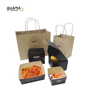 Boîtes alimentaires en papier kraft recyclables Huamao, impression personnalisée, emballage alimentaire écologique pour boulangerie, restauration rapide - Product Image 5