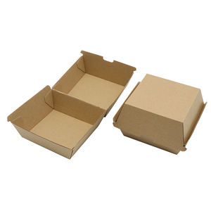 Emballages jetables biodégradables écologiques pour hamburgers, <span class=keywords><strong>poulet</strong></span> frit, papier kraft, repas, hamburgers personnalisés, marque INMAN, origine Zhejiang - Product Image 4