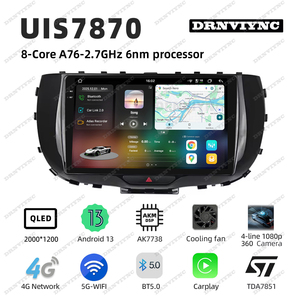 Autoradio Android 7870 2K avec écran, Carplay, GPS, navigation, WIFI, lecteur audio 4G pour <span class=keywords><strong>KIA</strong></span> <span class=keywords><strong>Soul</strong></span> Sk3 2019 - 2024 - Product Image 2