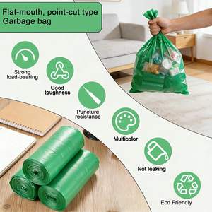 Huamaohengchun - Paquete de 22 Bolsas de Basura de PE PLA con Asas Laterales, sin Perfume, Negras, para Baño, Cocina, Dormitorio y Sala de Estar - Product Image 2