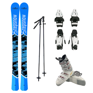 Ensemble de chaussures de <span class=keywords><strong>ski</strong></span> pour sports d'hiver, avec fixations et bâtons, marque [Nom de la marque], à prix avantageux - Product Image 4
