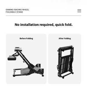 Lai Shida <span class=keywords><strong>A10</strong></span> Slim có thể gập lại Racing chỉ đạo Wheel đứng Joystick & Trò chơi điều khiển mô phỏng gấp đứng cho PC & xe chơi game - Product Image 2