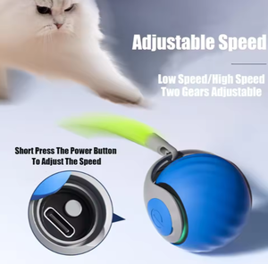 Automatic Self Mobility Active Rolling <b>Ball</b> <b>Smart</b> IQ Interactive Indoor Electric Cat <b>Ball</b> With Feather Teaser Training Pet Toy - Product Image 4
