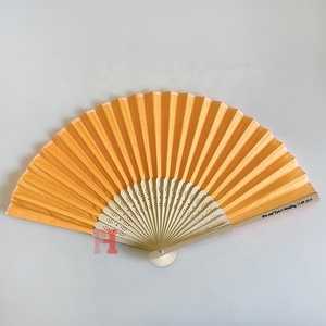 Promocional barato plegable de bambú de seda baile folk fan - Product Image 1