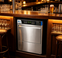 Lavavajillas Comercial Independiente de Acero Inoxidable Automático con Capacidad para 12 Juegos de Vajilla para Bares, Cafeterías y Hogares