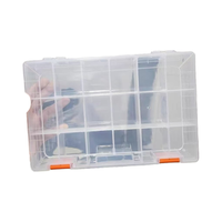 Boîtes de matériel de pêche rigides en plastique imperméables diviseurs amovibles IPX-5 évalué 3600 capacité 10.8x7.25x1.65 pouces pour la pêche