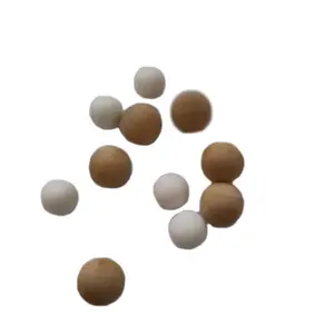 Boules de bois personnalisées pour l'artisanat Perles sans trou 10mm/14mm/20mm/25mm Arbre d'herbe naturelle solide
