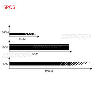 Pegatinas Universales para el Costado de la Puerta de Coches Deportivos, Franjas Largas de Vinilo para Toyota/BMW/Audi/VW/Benz - Product Image 6
