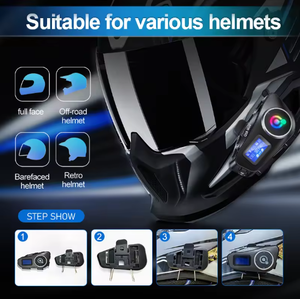 Auriculares Inalámbricos para Motocicleta Q58 Max 2025, Auriculares <span class=keywords><strong>Bluetooth</strong></span> con Cancelación de Ruido, Auriculares para Juegos, Manos Libres, Resistentes al Agua para Exteriores - Product Image 6