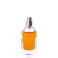 Flacon vaporisateur de parfum en verre transparent carré personnalisé de haute qualité, vide, 50 ml, 100 ml, avec boîte