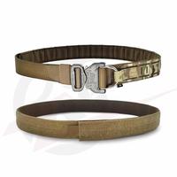 BB-008 Ensemble de ceintures tactiques Molle découpées au laser de 3,8 cm (intérieure et extérieure) pour équipement de défense personnelle en extérieur