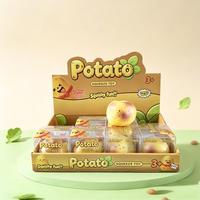 Jouet souple à presser en forme de fruit, balle artisanale en forme de fraise et de pomme de terre, jouet anti-stress doux et malléable, cadeau pour enfants