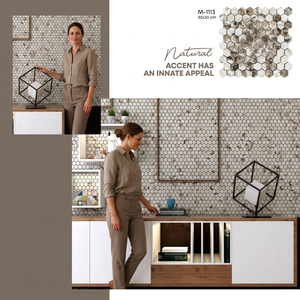 Carreaux de mosaïque murale en porcelaine de la collection Diamond de la marque Vistaar, métalliques, 300x300 mm, pour l'Europe et les États-Unis - Product Image 3