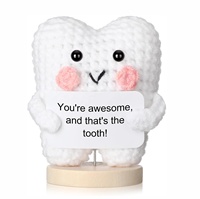 Poupée en peluche dentaire au crochet faite à la main, cadeaux inspirants pour assistant dentaire, avec carte, décoration de bureau pour dentistes et infirmières