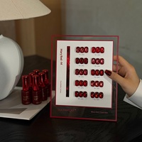Nouveau Kit de Vernis à Ongles Gel Effet Œil de Chat Rouge Suuseegel Non Toxique avec Perles de Verre Rubis – Gel UV en Promotion pour Salons de Manucure