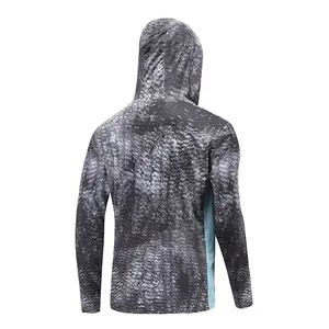 Newest Design Pelagic Long Sleeve Fishing Shirt Hoodie Series Design Fishing Set UPF50+ UV Protection Quick Dry Hooded Fishing